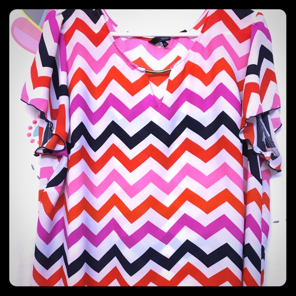 New Directions Chevron Print Blouse
